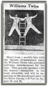 Williams Twins in the newspaper